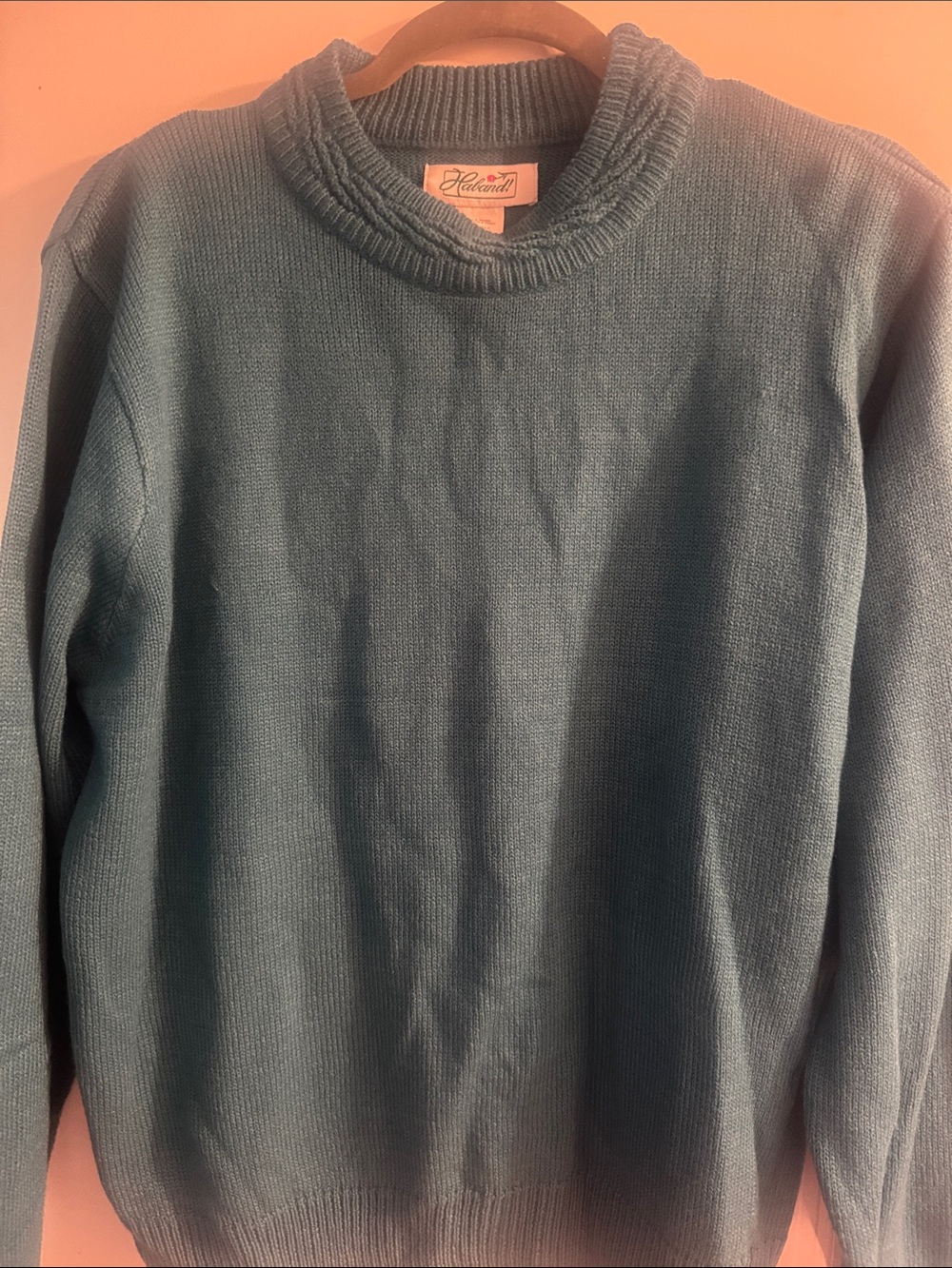 Haband Teal Crewneck Sweater for Men